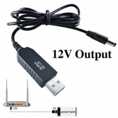 USB Кабель для роутера від повербанка 12V 1.5A провід для роутера USB 12V DC шнур для живлення Роутера Wifi