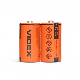 Батарейка сольова Videx R14P/C 2шт SHRINK