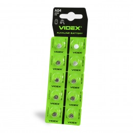 Батарейка годинникова Videx AG 4/LR626 BLISTER CARD 10 шт
