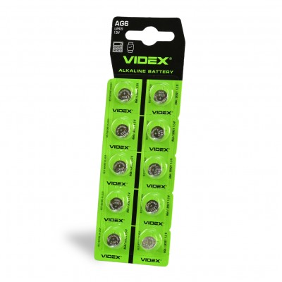 Батарейка годинникова Videx AG 6/LR921 BLISTER CARD 10 шт