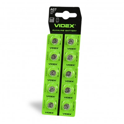 Батарейка годинникова Videx AG 7/LR926 BLISTER CARD 10 шт
