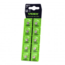Батарейка годинникова Videx AG11/LR721 BLISTER CARD 10 шт