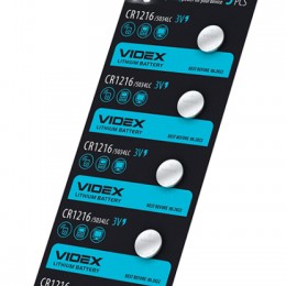 Батарейка літієва Videx CR1216 5шт BLISTER CARD