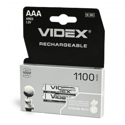 Акумулятори Videx HR03/AAA 1100mAh double blister/2шт
