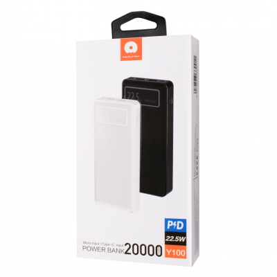 Power Bank WUW Y100 20000 mAh Type-C + 2 USB 22.5W