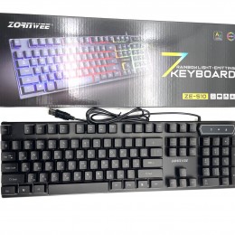 Клавіатура провідна ZORNWEE ZE-510 RGB мультимедійна