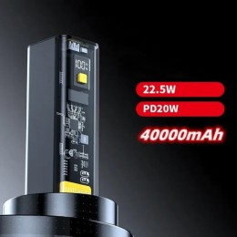 Power Bank повербанк Cyberpunk 40000mAh 22.5Вт, швидка зарядка, USB, Type-C (Реальна ємність) 675