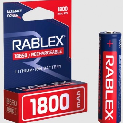 Акумулятор Rablex Li-Ion 18650 (без захисту) 1800mAh оптом