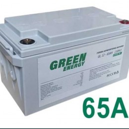Акумуляторна батарея для джерела безперебійного живлення  GEL 12V-65A GREEN ENERGY