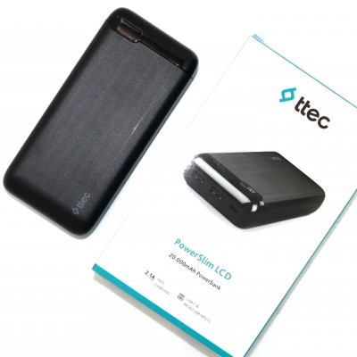 Повербанк ttec 20000mAh PowerSlim 22.5W быстрая зарядка