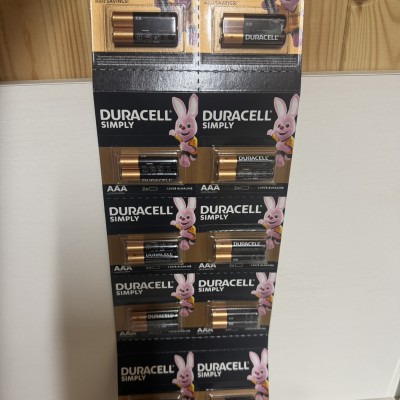 Батарейка щелочная DURACELL SIMPLY LR03/AAA 2шт/пленка (Цена указана за 1шт)