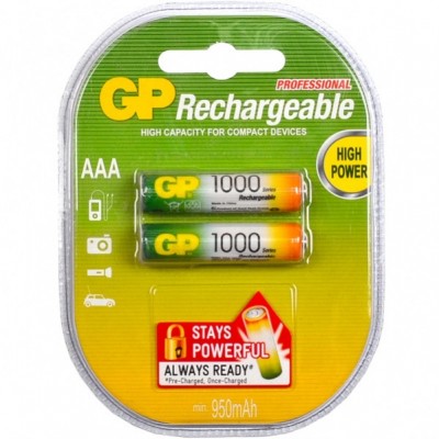 Акумулятор GP Rechargeable HR-03 1000mAh (HR03, size AAA, NiMN) Ціна за 1шт