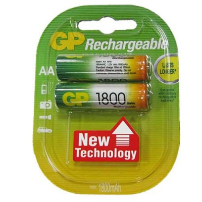 Акумулятор GP Rechargeable HR-6 1800mAh (HR6, size AA, NiMN) Ціна за 1шт