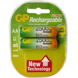 Аккумулятор GP Rechargeable HR-6 2500mAh (HR6,size AA,NiMN) (2шт/20шт/1000шт)