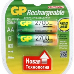 Аккумулятор GP Rechargeable R-6 2700mAh (HR6,size AA,NiMN)Цена за 1шт