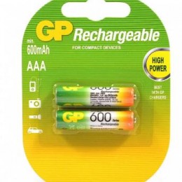 Аккумуляторы GP HR03/AAA 600mAh 2шт/блистер (Цена указана за 1шт)