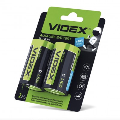 Videx Щелочная LR20 Alkaline