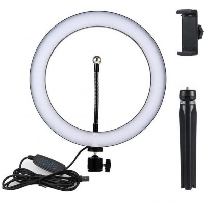 Лампа кольцевая RING FILL LIGHT QX260 26см LK202301-36