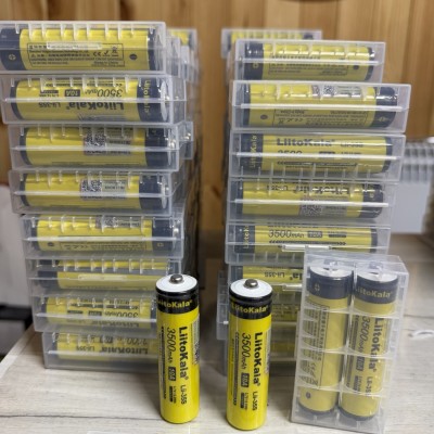 Акумулятор LiitoKala 18650 Li-ion 3500mAh 3.7V Type-C з USB для зручної зарядки та потужності 10A