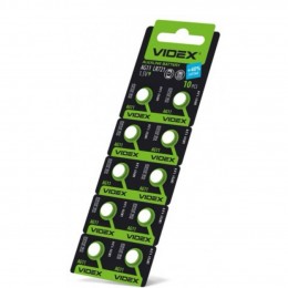  Батарейка часов Videx AG12/LR43 BLISTER CARD 10 pcs (100/1600)