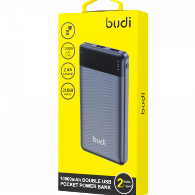 M8J095 - Budi Pocket Power Bank Double USB 10000 mAh