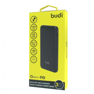 M8J086 - Budi Power Bank QC3.0+PD18W 10000mAh