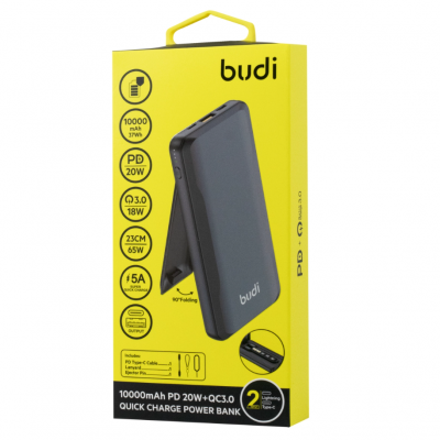 PB802TB - Budi Quick Charger QC3.0+PD20W Power Bank 10000mAh