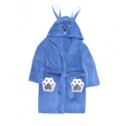 Банный детский халат микрофибра 24485 цвет синий 1 шт
