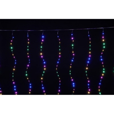 Xmas гірлянд (Водоспад 3M*3M) 300 led M-9 Мультикольорова (Copper) на мідному дроті