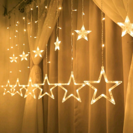 Xmas гірлянда STAR CURTAIN 12 WW Зірки Теплий білий 3M*80CM*50CM