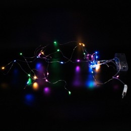 Купити Xmas гірлянд 30 Led 3M (Copper) мідному дроту (Крапля роси) M MULTI працює від батарей + USB