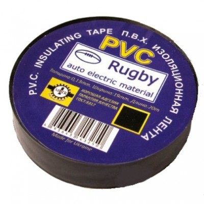 Изолента "PVC Rugby" черная 30м / А-40М