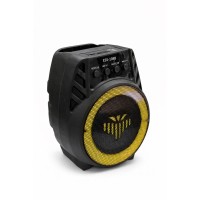 колонка міні-валіза від мережі та від аккумулятора з USB, SD, FM, AUX, Bluetooth, світломузикою бетмен та ручкою 18.5см*15.5см*11см, 5ват ESS-108B