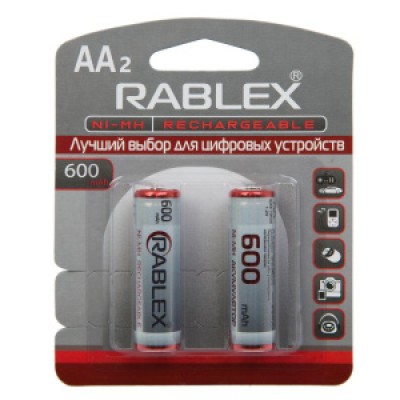 Батарейка аккумулятор RABLEX HR6 AA 600mAh ( Цена указана за 1 батарейку)