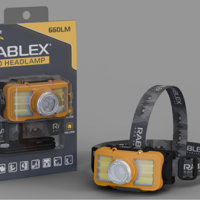 Фонарь налобный Rablex RB955 Желтый, Белый свет, Датчик движения Фонарь налобный Rablex RB955 Желтый, Белый свет, Датчик движения