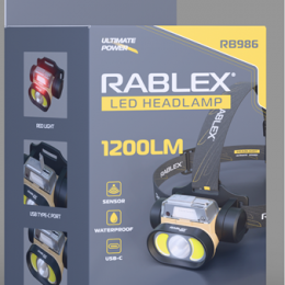 Ліхтарик Rablex RB-986 на голову SENSOR 18650, TYPE-C Ліхтарик Rablex RB-986 на голову SENSOR 18650, TYPE-C