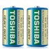 Батарейка солевая Toshiba R20, в спайке 2шт (только упаковкой 20шт)