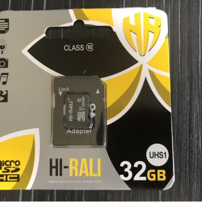 Карта пам'яті microSDHC (UHS-1) 32GB class 10 Hi-Rali (з адаптером)