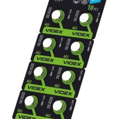 Батарейка VIDEX ALKALINE AG3 LR41 1.5V Ціна за 10шт