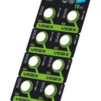 Батарейка VIDEX ALKALINE AG6 LR921 1.5V Ціна за 10шт