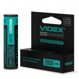 аккумулятор VIDEX Li-ION с защитой от перегрева 18650 2800mAh 3.7V (1шт/20шт/160шт)