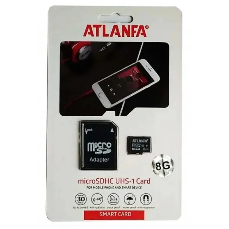 Карта памяті 8Gb class 10 (adapter SD) ATLANFA Карта памяті 8Gb class 10 (adapter SD) ATLANFA
